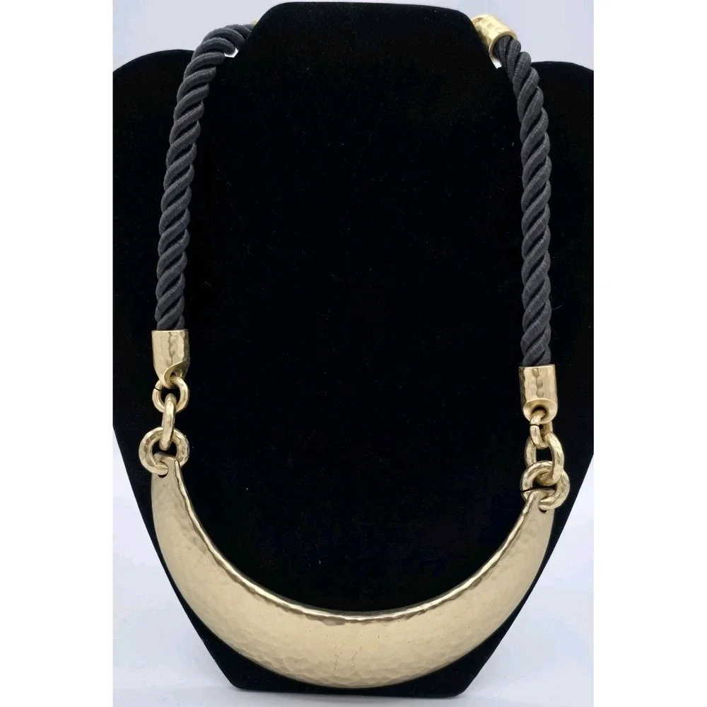 VINTAGE Chico's Fashion Statement Gold Toned Necklace - 24" Excellent Condition - Picture 1 of 9